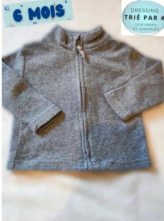 Gilet zippé 6 mois polaire