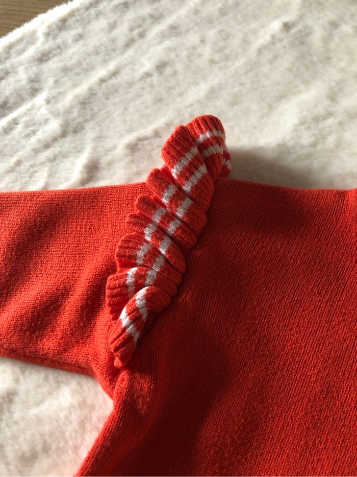 Pull orange à volants - Storytelling 3 ans - photo numéro 4