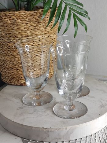 Verres à eau vintage