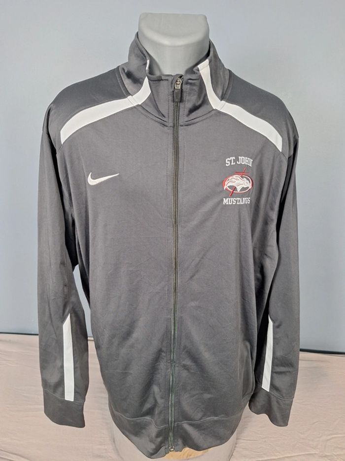 veste nike vintage - gris anthracite homme - taille XL full broderie (469)