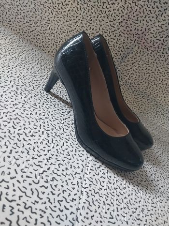 Escarpins noirs effet croco LH – Taille 36