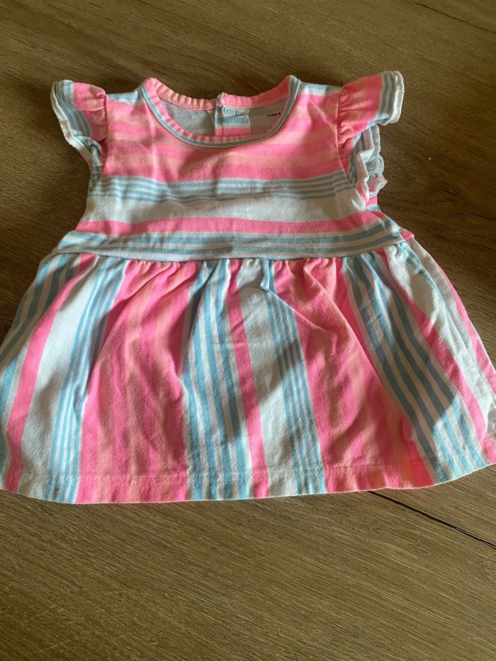 Robe bébé fille rose et bleu