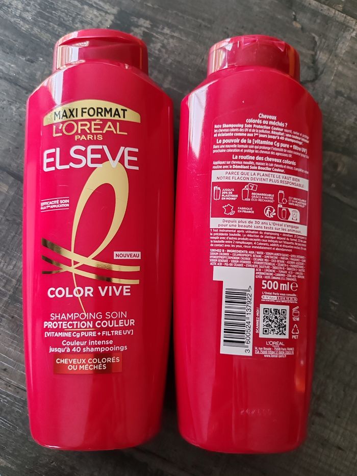Lot 2 shampooings color vive elseve