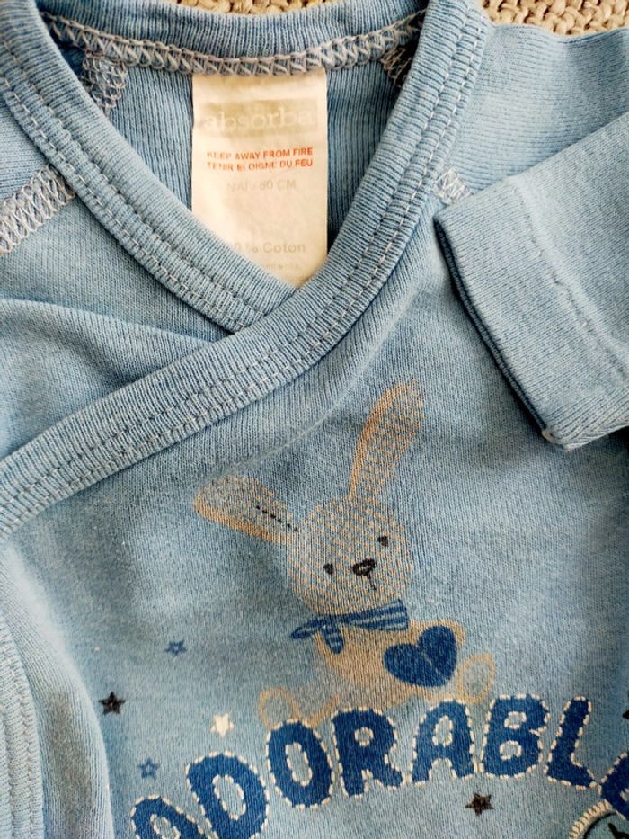 Lot de 3 bodies manches longues - taille naissance - photo numéro 7