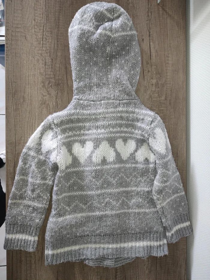 Gros gilet bien chaud gris et blanc 3 ans Liorina - photo numéro 2