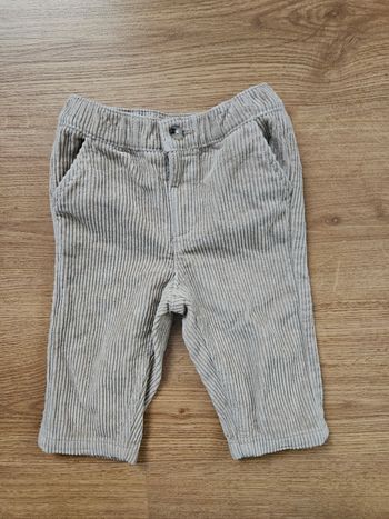 Pantalon Sergent Major 9 mois velours côtelé beige –comme neuf