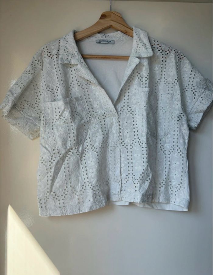 Tee shirt Zara broderie anglaise - photo numéro 3
