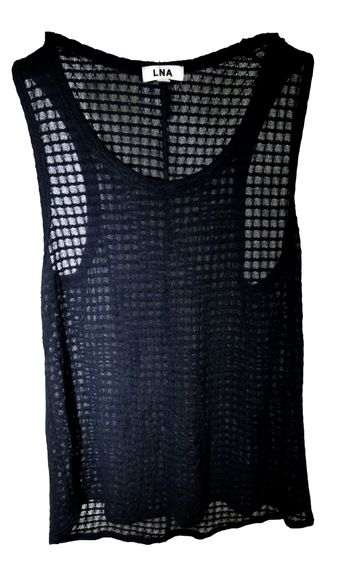 LNA - Débardeur à mailles - Noir - Femme - Taille S - Neuf avec Etiquettes