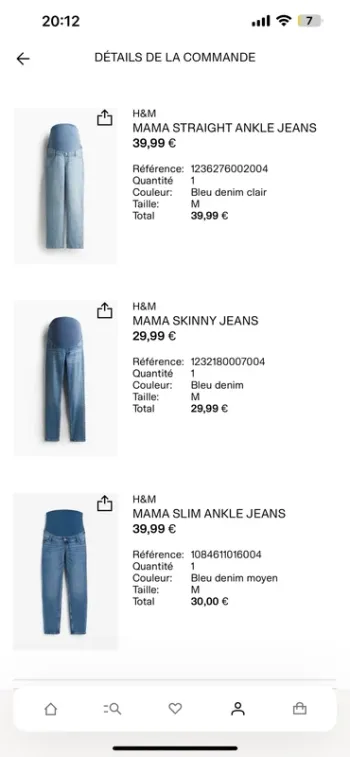 Lot de 3 jeans de grossesse