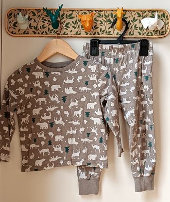 Pyjama Fin 2 Pièces Gris À Motifs Kiabi Garçon