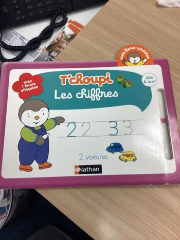 T’choupi livre ardoise les chiffres