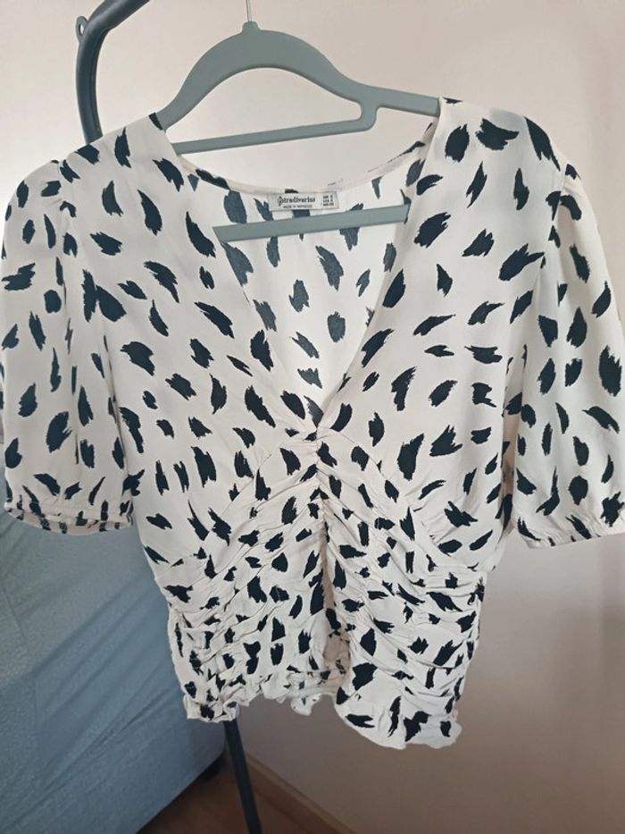 Blouse froncée Stradivarius S