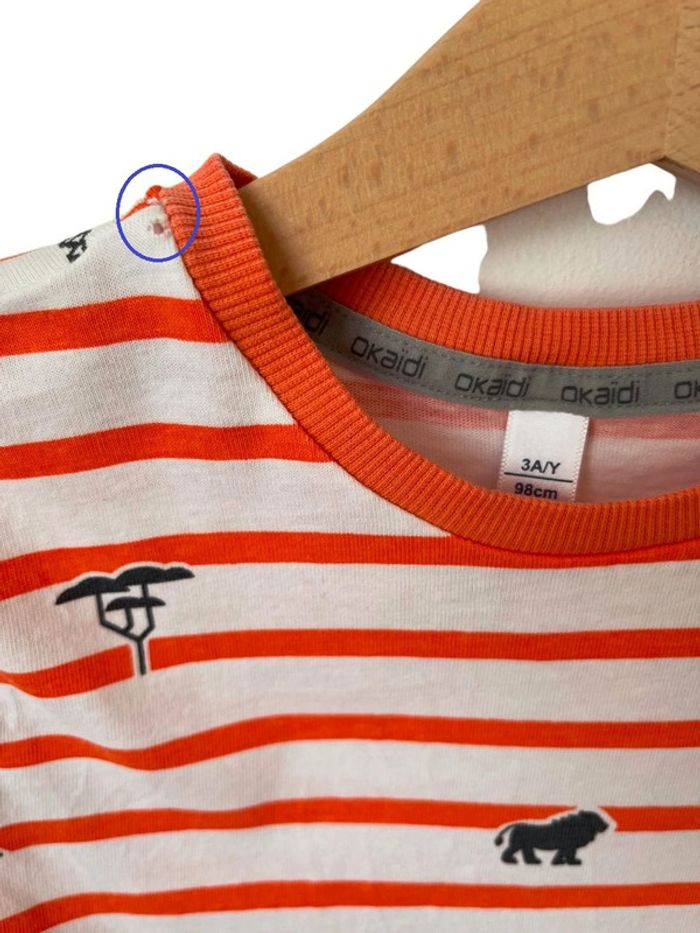 Pyjama d’été 2 pièces orange et gris - Okaïdi 3 ans (98cm) - photo numéro 5