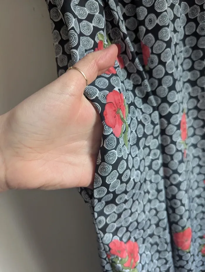 Robe vintage année 60 fleuris Christine Laure - photo numéro 5