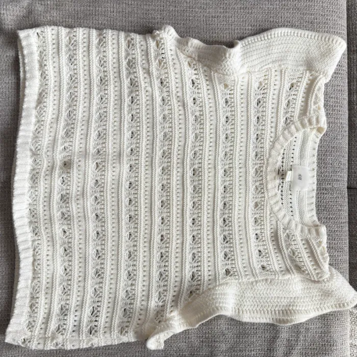 Pull court à crochet sans manches - photo numéro 5