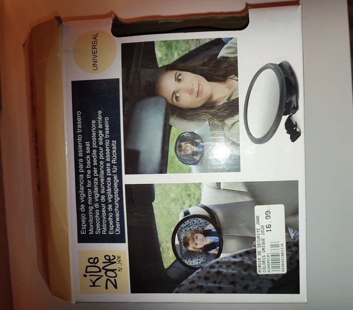 Miroir voiture  universel  bébé dos à la route