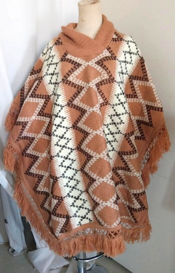 Grand poncho chaud