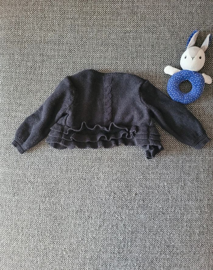 Lot 4 gilets/pulls fille 9 mois - photo numéro 6