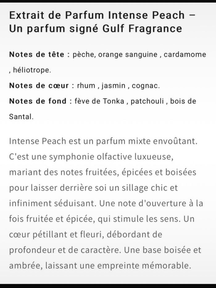 Parfum Intense Peach - photo numéro 3