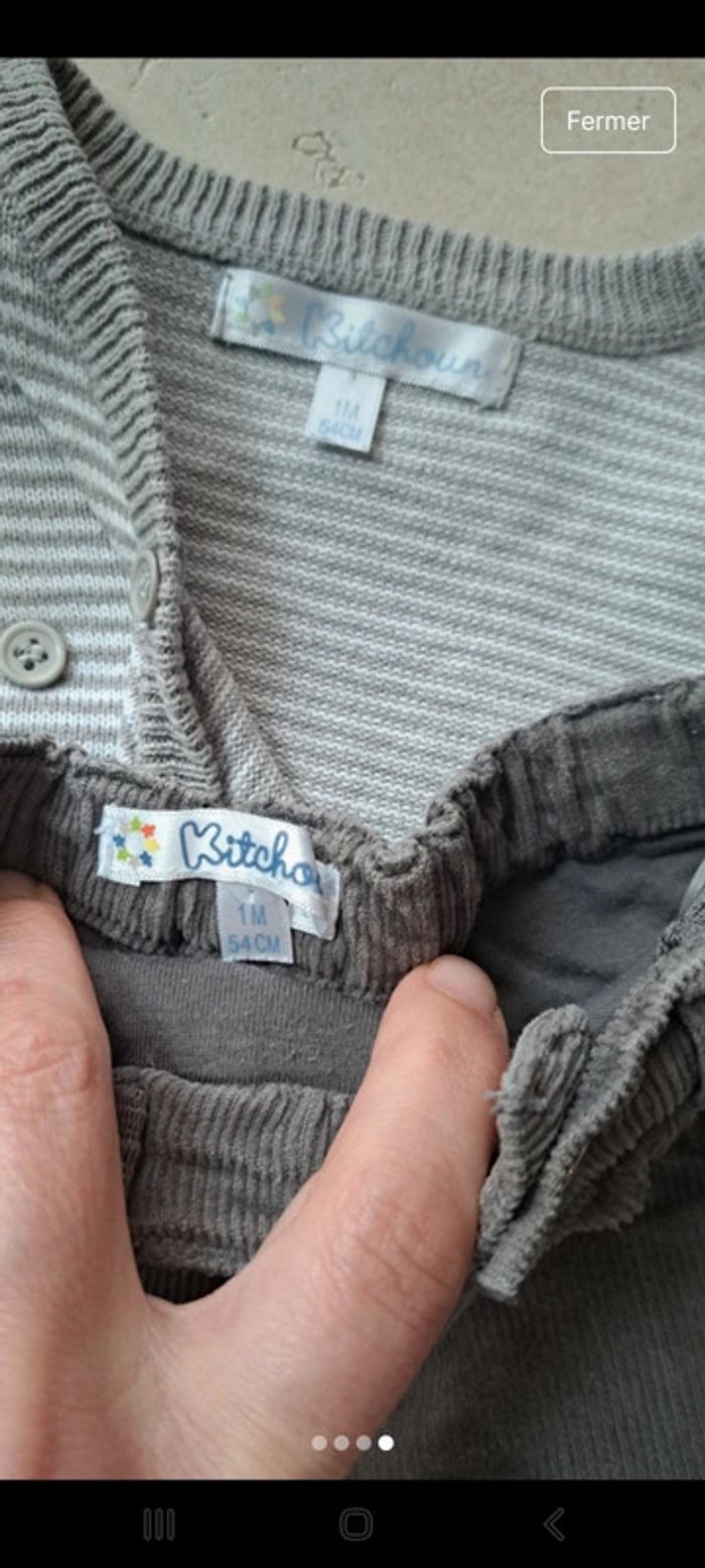 Lot de 2 ensembles taille 1 mois - photo numéro 6