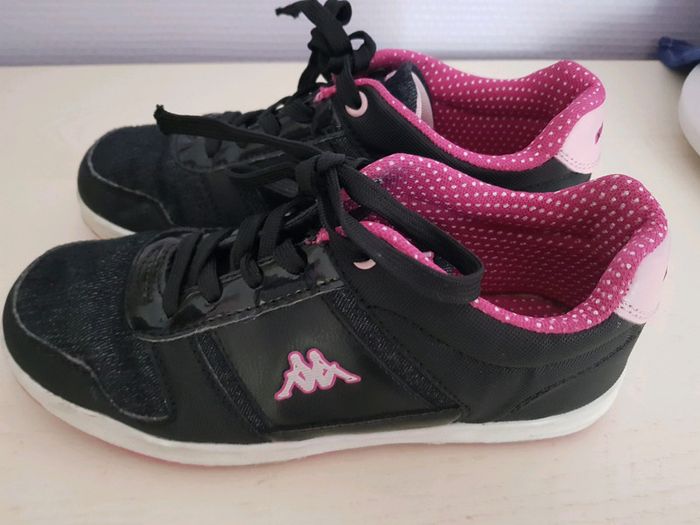 Jolies Baskets Kappa noire et rose - photo numéro 2