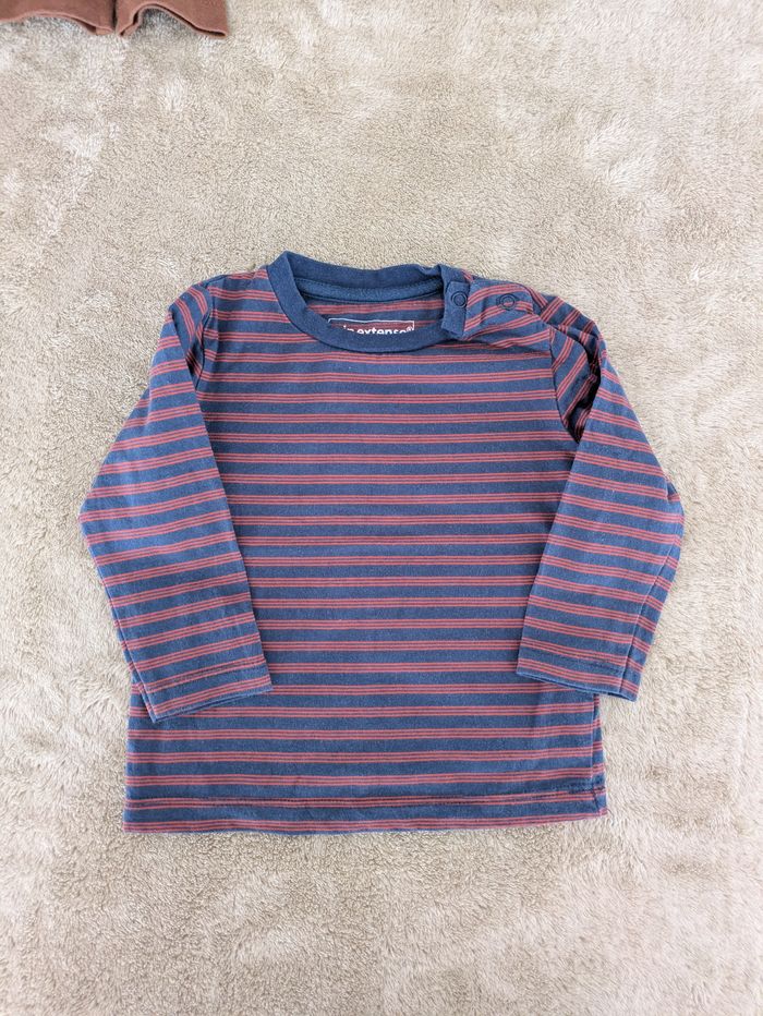 In Extenso - T-Shirt Manches Longues Bébé Rayé