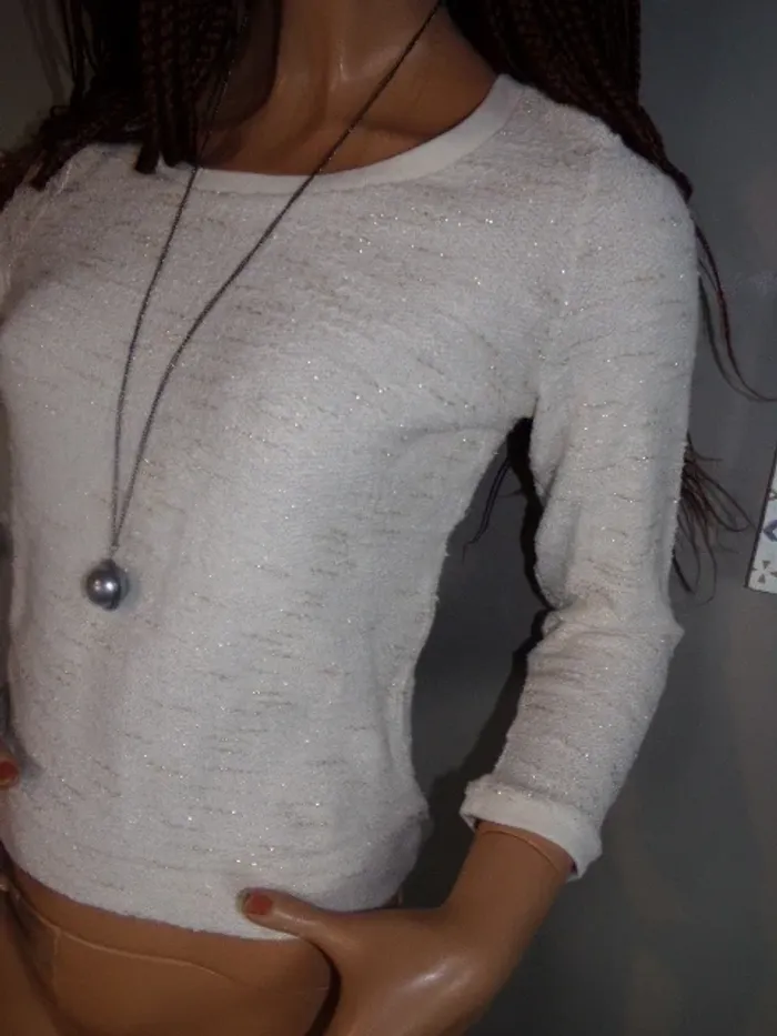 Pull blanc - photo numéro 2