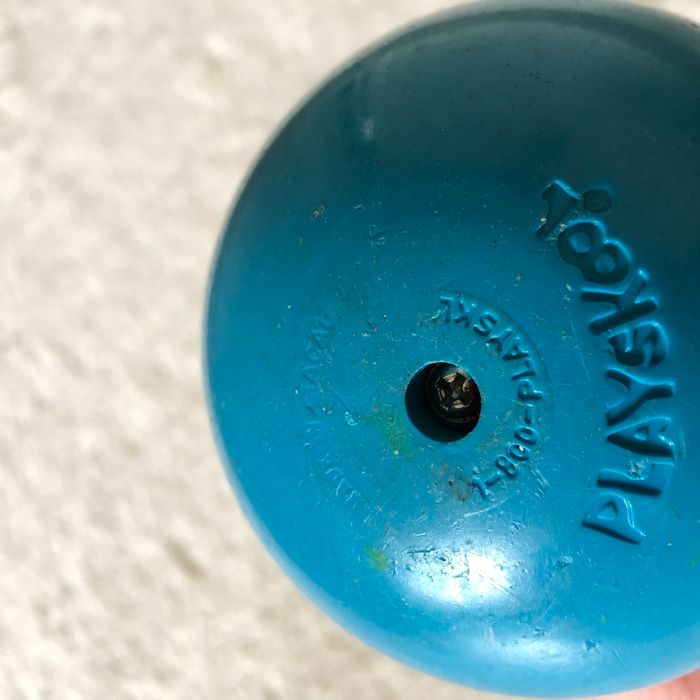 Culbuto vintage Playskool - oiseau jaune bleu et rouge - photo numéro 5