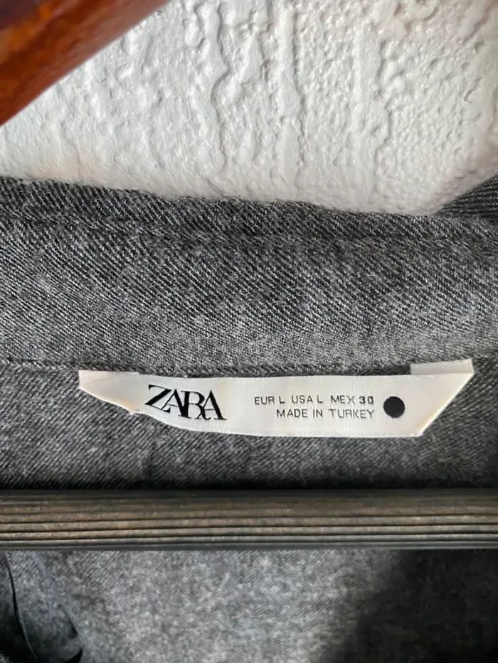 Chemise grise Zara  taille L 40 - photo numéro 2