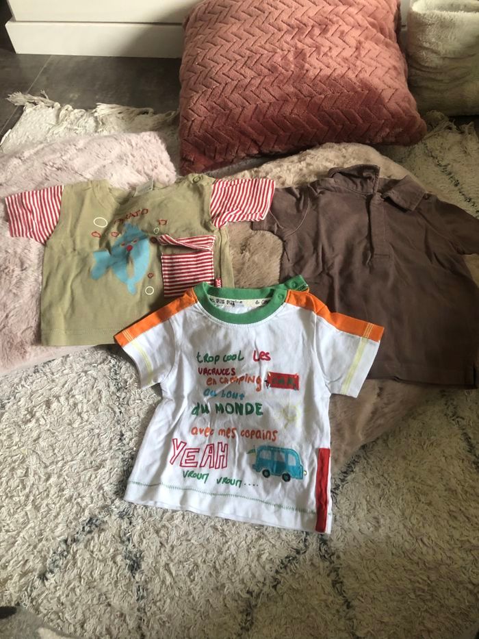 Lot de tee-shirts manches courtes 3 mois La compagnie des petits