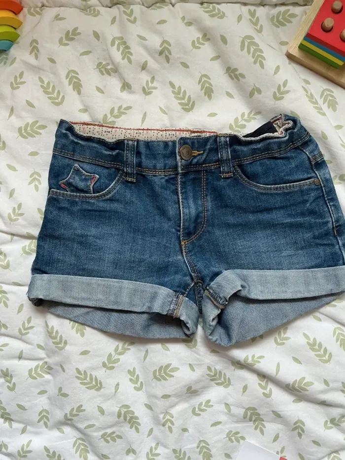 short en jean bleu taille réglable tape à l'oeil 7 ans - photo numéro 3