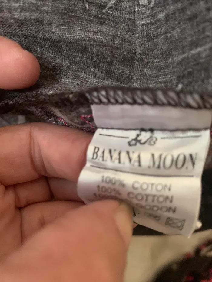 Robe mi saison Banana Moon taille L marron motif fushia - photo numéro 12