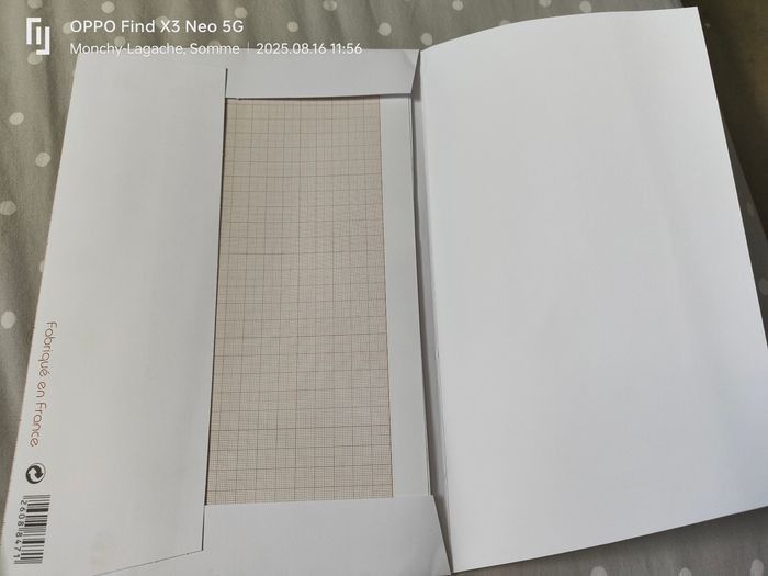 12 feuilles A4 21x29,7cm 90g/M2 papier millimétré - photo numéro 3