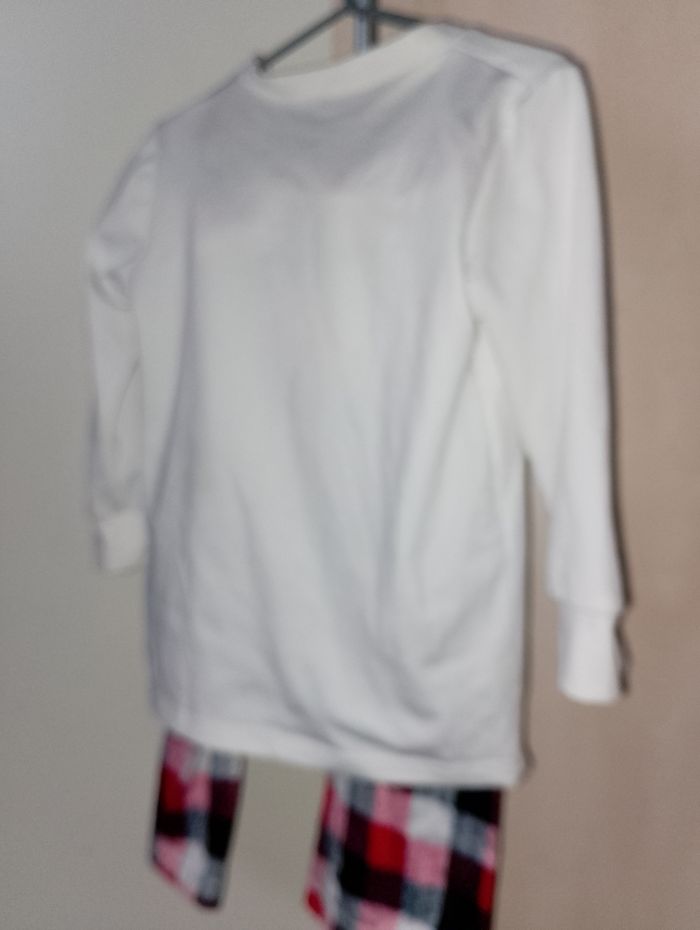 Pyjama 2 pièces pantalon carreaux et t-shirt renne 2 ans - photo numéro 4