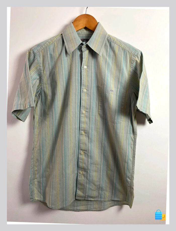 👔 Chemisette Lacoste – Homme – Taille 38 – Vert d’eau à motifs