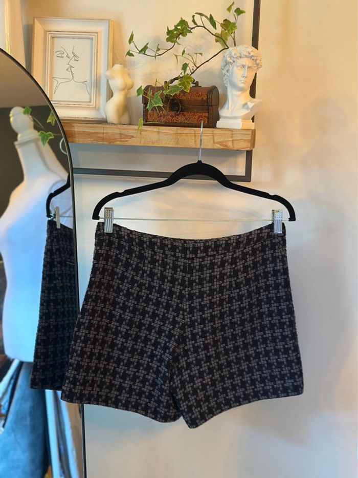 Short en tweed à carreaux – Claudie Pierlot – Taille 40 - photo numéro 8
