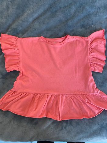 T shirt corail péplum zippy 6/7 ans