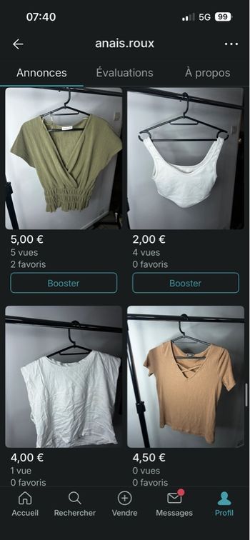 Vente vêtement femmes