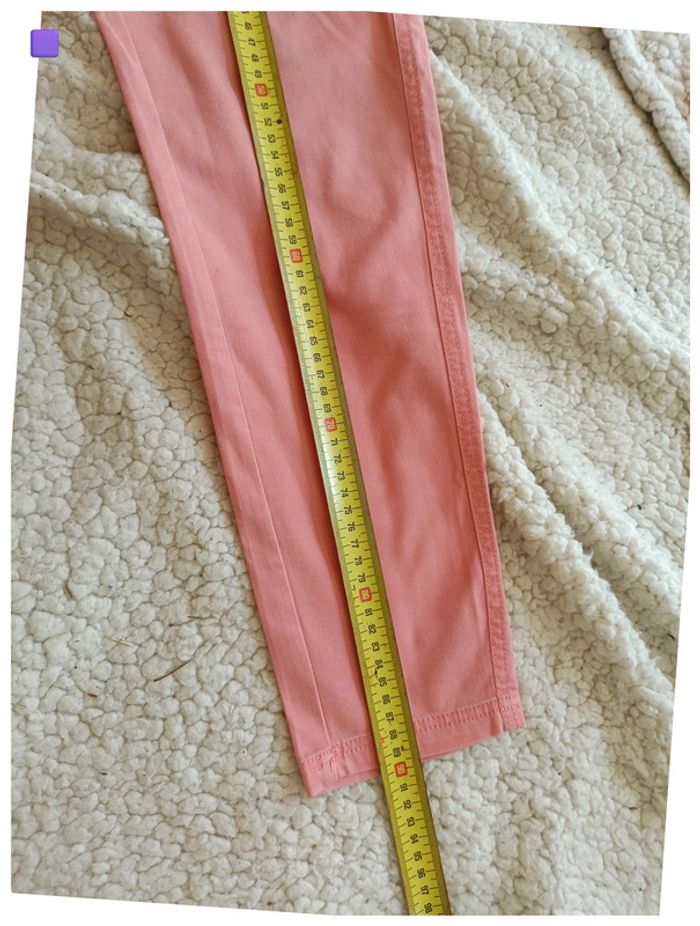 Jean pantalon rose clair, mignon kawaii vintage sans poches - photo numéro 5