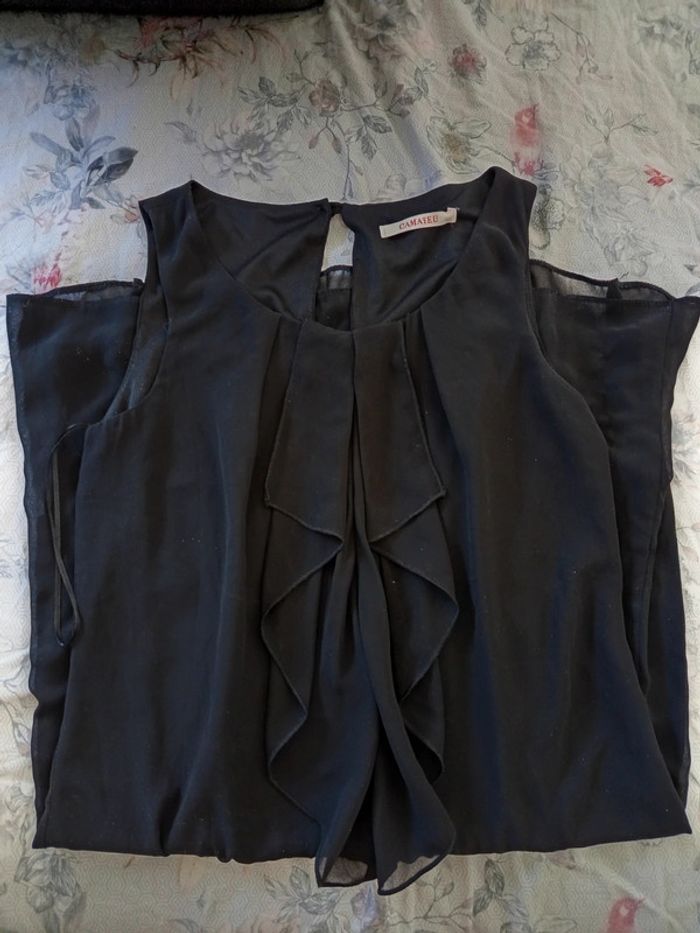 Robe noire été Camaïeu 36