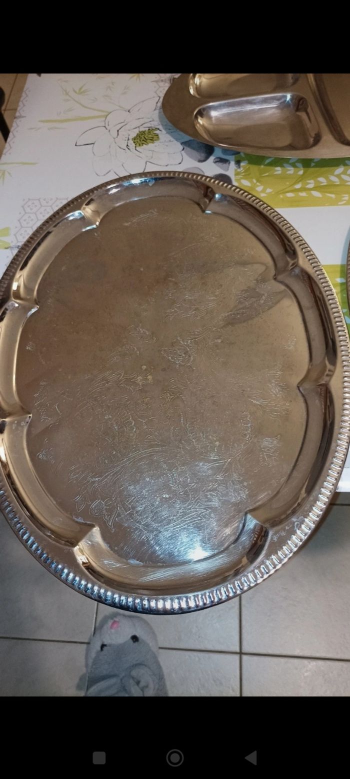 Lot de 4 plats en inox - photo numéro 2