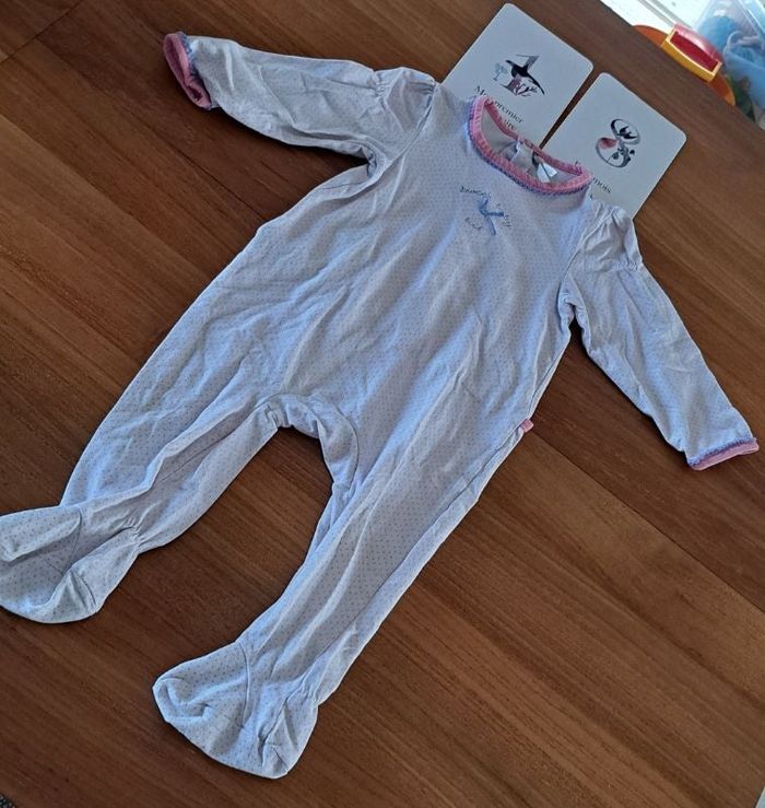 Pyjama léger blanc rose bleu _ 18 mois 80 cm _ orchestra