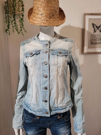 Blouson en jean délavé