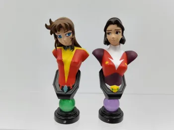 UFO Grendizer Figure - FiguAx Dynamic Heroine Block - Grace Maria Fleed & Makiba Hikaru Mini Bust