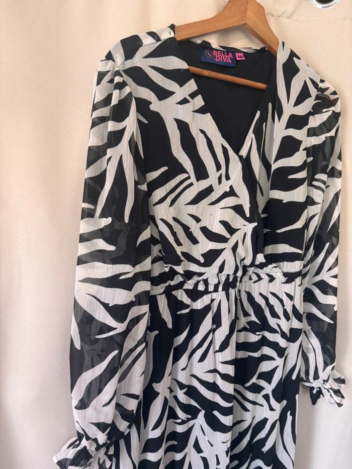Robe longue motif feuille - photo numéro 2