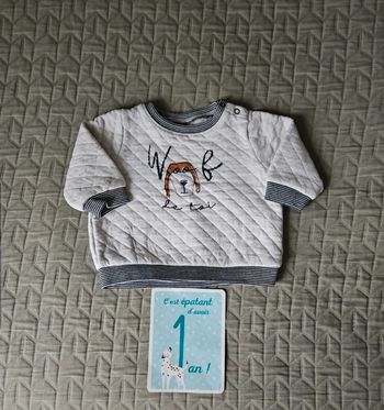 Sweat 12 mois tape à l'œil