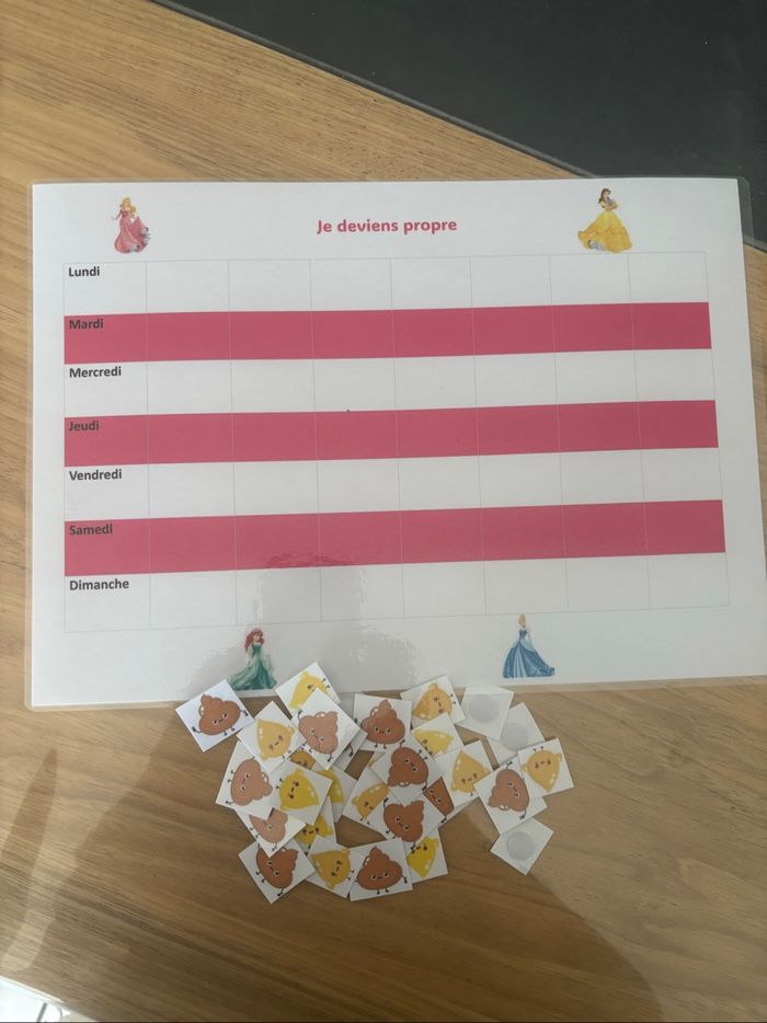 Tableau apprentissage propreté