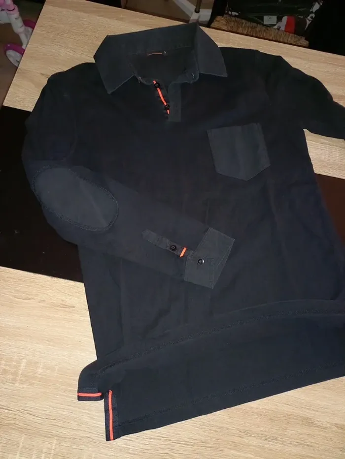 Polo noir homme S - photo numéro 13