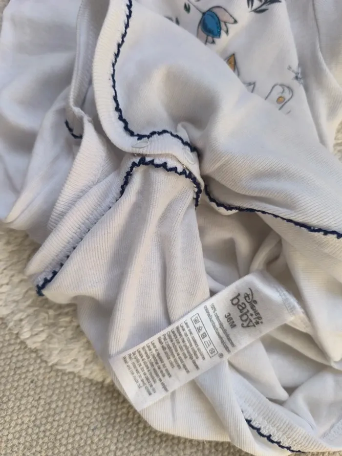 👕 Body Disney Baby – Taille 36 mois – Motif Marie, fleurs & papillons - photo numéro 3