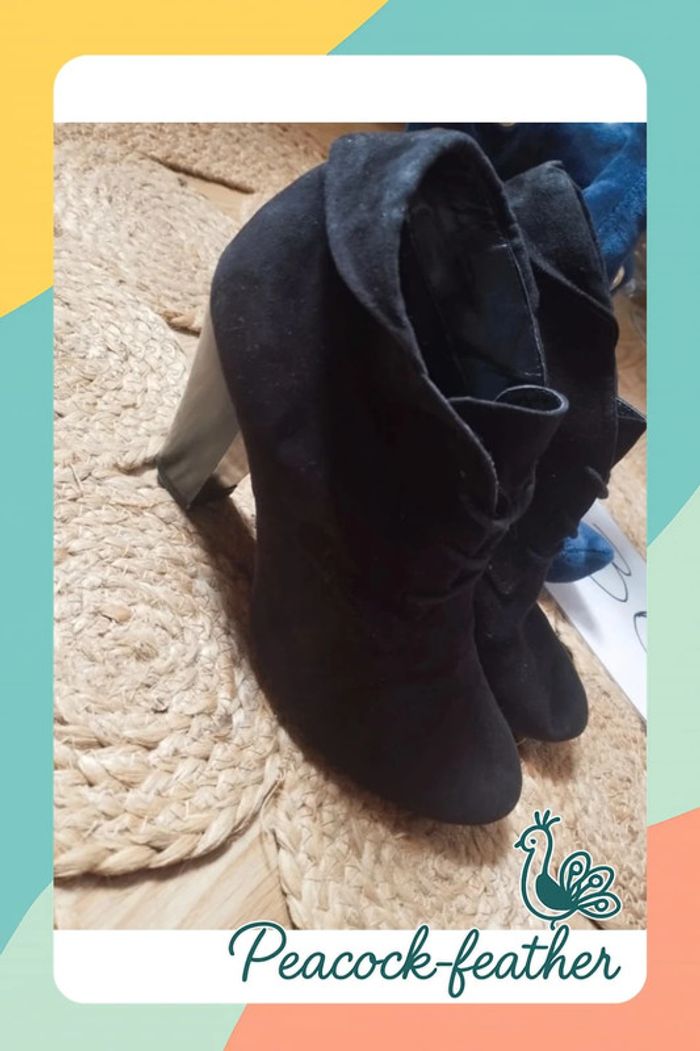 Bottines à talons noires 36 - photo numéro 4